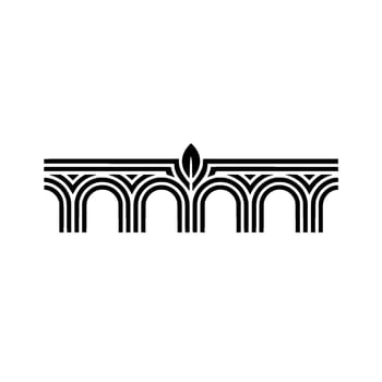 Art Deco Archway, Geometric Ornamentation, Elegant Border vector