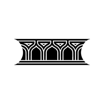 Art Deco Archway Ornament,Geometric, Pattern vector