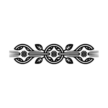 Intricate Floral Border, Vintage, Elegant Ornament, Decorative vector