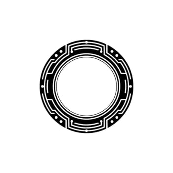 Geometric Portal, Minimalist , Futuristic Outline vector