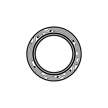 Circuit Ring - Minimalist Tech vector