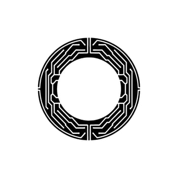 Circuit Ring Minimalist Tech vector