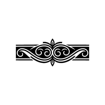Elegant Black and Silver Decorative Border Element vector