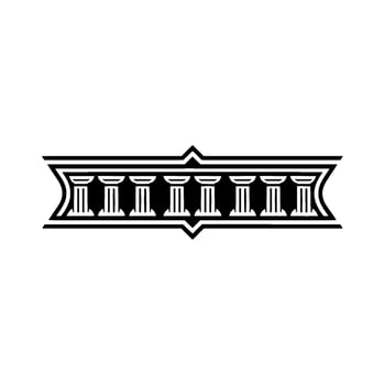 Art Deco Geometric Banner, Vintage Style vector