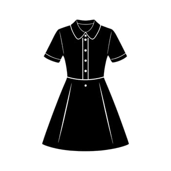 Elegant Black Wrap Dress vector