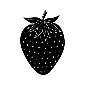 strawberry silhouette design vector