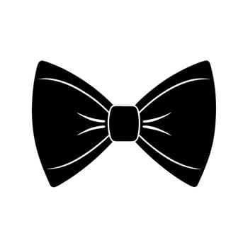Black and white bow design vector