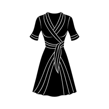 Women dress black and white vector