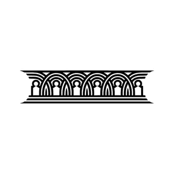 Art Deco Wave Border, Geometric Ornamentation - Art deco vector