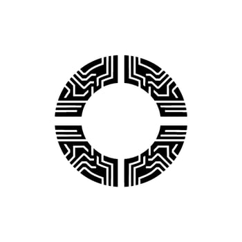 Geometric Circle Motif, Minimalist, Abstract Pattern vector
