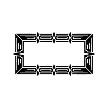 Geometric Deco Border, Elegant, Vintage Aesthetic vector