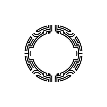 Geometric Tribal Circle, Minimalist - Pattern - Ornament vector