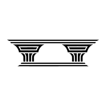 Geometric Column Motif, Minimalist, Columns vector
