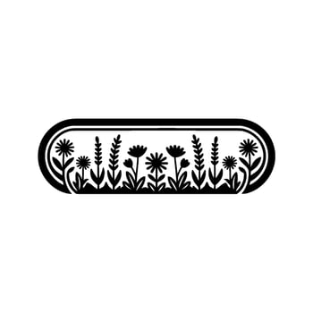 Botanical Border, Minimalist Floral - Illustration vector