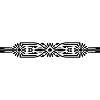 Art Deco Geometric Border, Elegant Element, Decorative vector