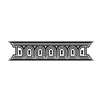 Art Deco Keyhole Border, Vintage Elegance vector