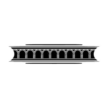 Elegant Classical Arch Border, Minimalist vector