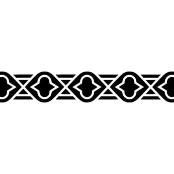Geometric Black White Border, Art Deco Inspired - Pattern vector