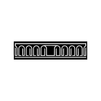 Geometric Deco Border, Streamlined, Minimalist Art - Linear vector