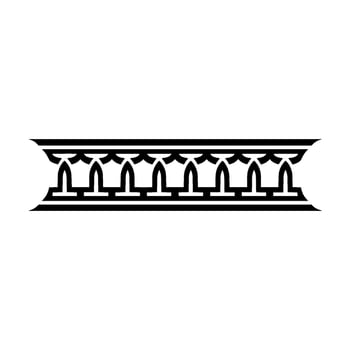 Geometric Archway, Stylized Ornamentation, Minimalist vector