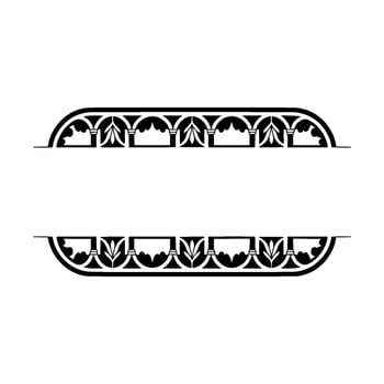 Art Nouveau Decorative Border Elements, Vintage Style vector