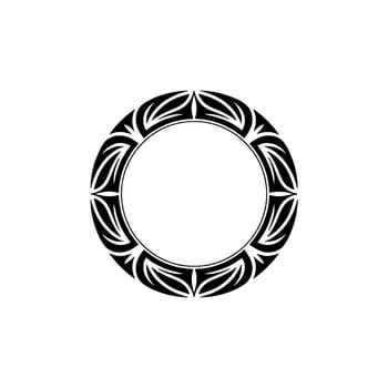Tribal Circle Frame, Intricate Black, Ornament vector