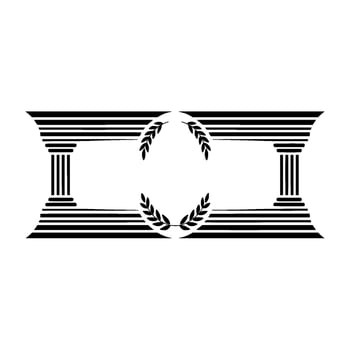 Geometric Classical Emblem, Minimalist, Minimalism vector