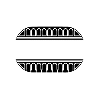 Geometric Arch Motif, Minimalist , Linear Art vector