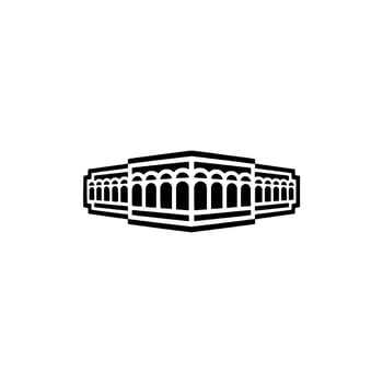 Architectural Emblem, Classical Silhouette, Minimalist vector