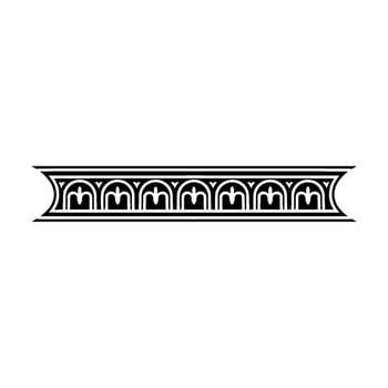 Ornate Black Decorative Border, Vintage Style - Art nouveau vector