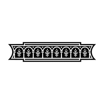 Elegant Botanical Border, Vintage Style Ornamentation vector