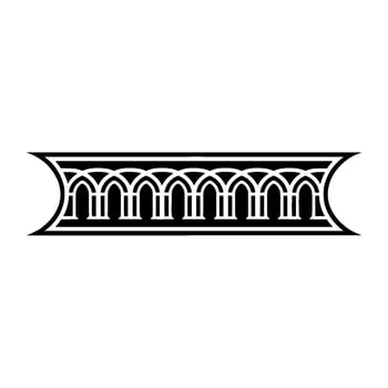 Ornate Gothic Arch Border, Vintage Element vector