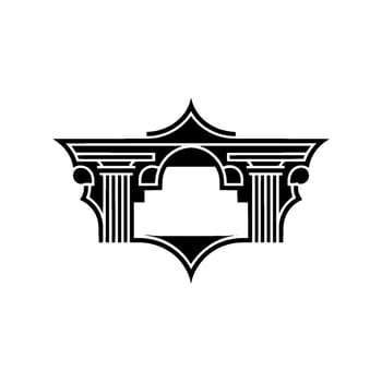 Art Deco Archway Emblem, Minimalist, Minimalism vector