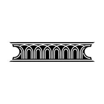 Art Deco Arch Motif, Elegant Linear vector