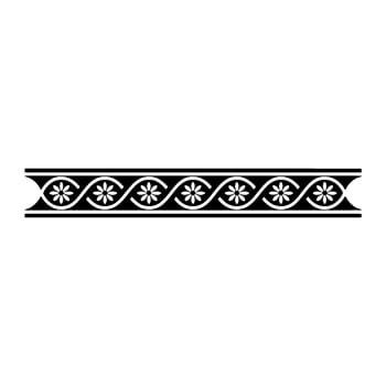 Elegant Black Floral Border, Vintage Element, Pattern - Decorative vector