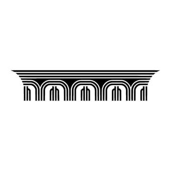 Geometric Deco Archway, Minimalist, Elegant Ornamentation vector