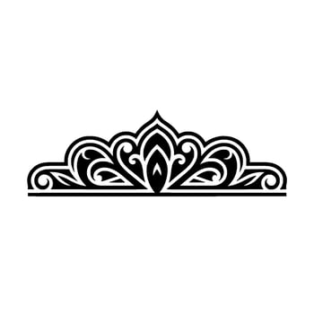 Intricate Ornamental Crown Border, Elegant vector