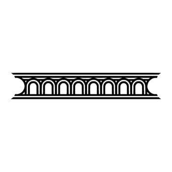 Art Deco Architectural Ornament, Geometric Border, Linear - Art deco vector