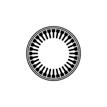 Geometric Radial Pattern, Minimalist - Circle vector