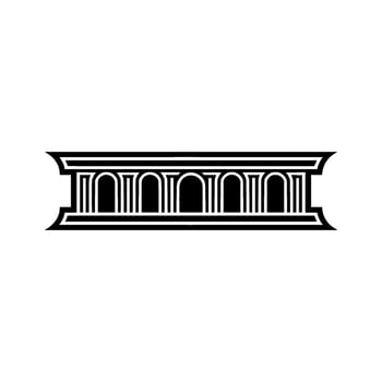 Art Deco Column Emblem, Geometric Luxury vector