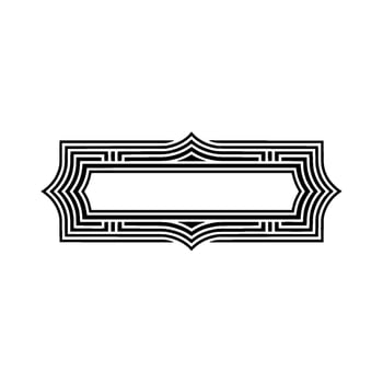 Art Deco Frame, Geometric Ornamentation, Elegant Border, Linear - Art deco vector