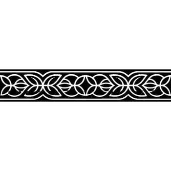 Intricate Celtic Border, Elegant Silver Black vector