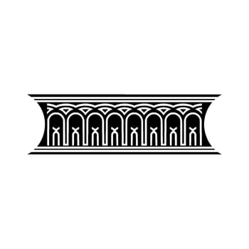 Geometric Deco Border, Elegant Ornamentation - Linear vector