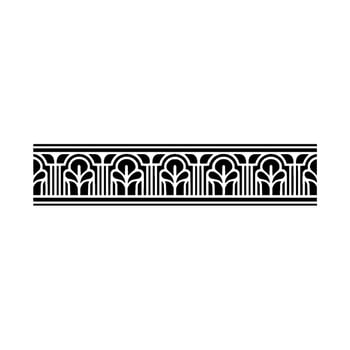 Art Deco Border, Elegant Ornamentation, Vintage vector