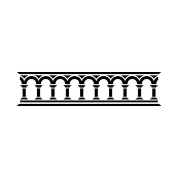 Gothic Arch Ornament Border, Elegant vector