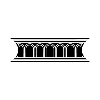 Geometric Archway, Minimalist, Black White, Minimalism - Lineart vector
