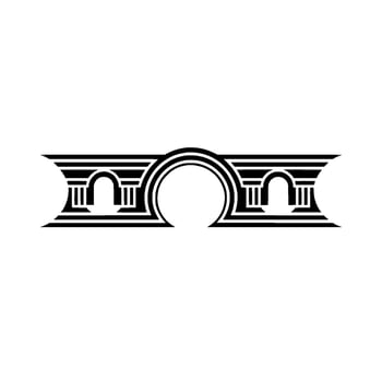 Geometric Archway, Art Deco , Minimalist Emblem vector