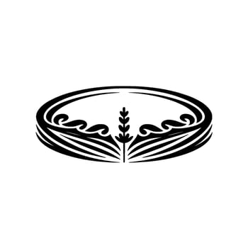 Ornamental Wheat Emblem, Vintage , Symbolic Motif vector