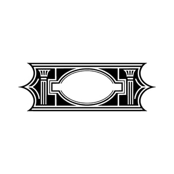 Art Deco Ornament, Geometric, Vintage Elegance, Rectangle vector