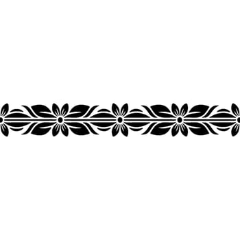 Elegant Floral Border, Vintage, Decorative Element - Line - Ornament vector